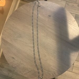 Monet Silver-Tone Rope Chain Necklace